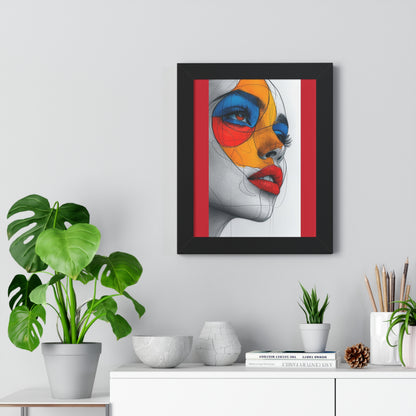 Abstract Chic Framed Vertical Poster