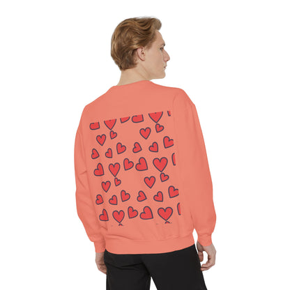"I Love You With All My Heart.." Unisex Garment-Dyed Sweatshirt