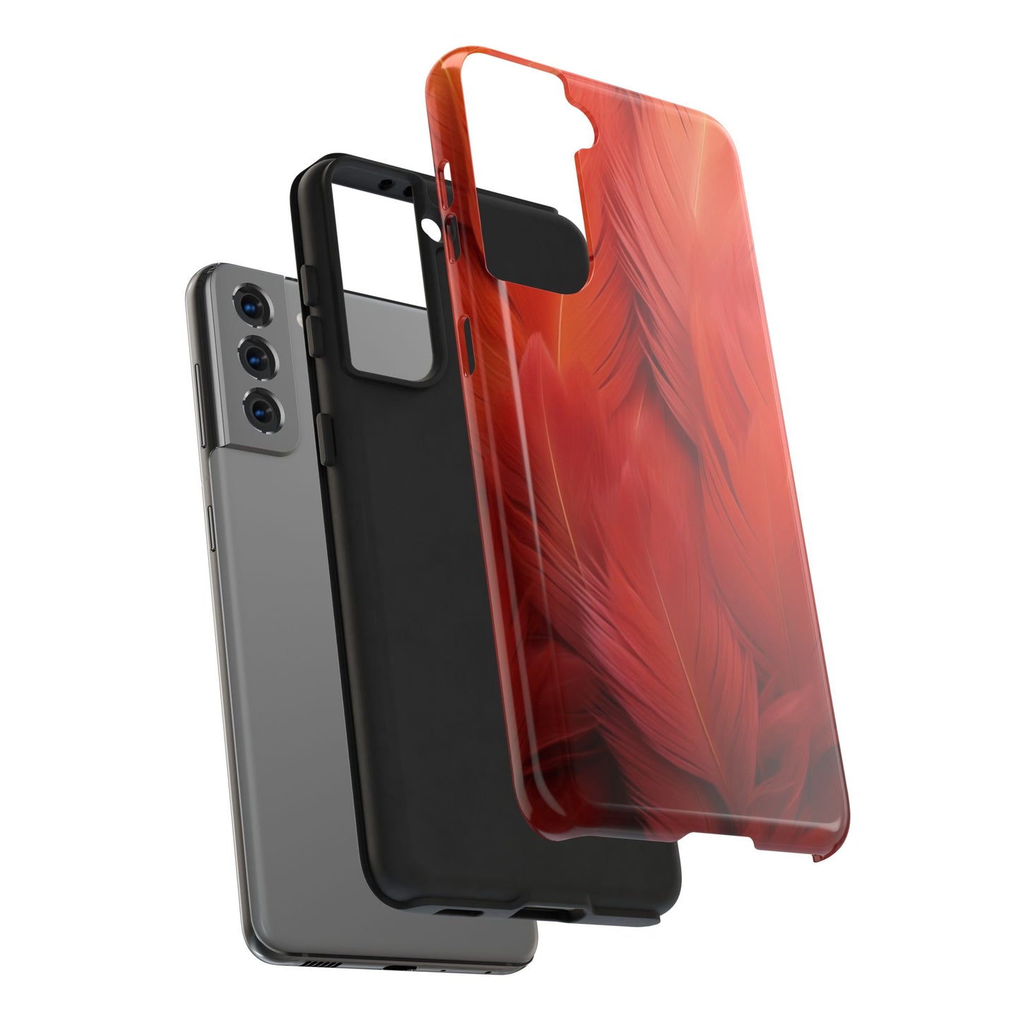 "Rebranding Into A New Badder Bitch!" Orange Feathered Tough Phone Cases