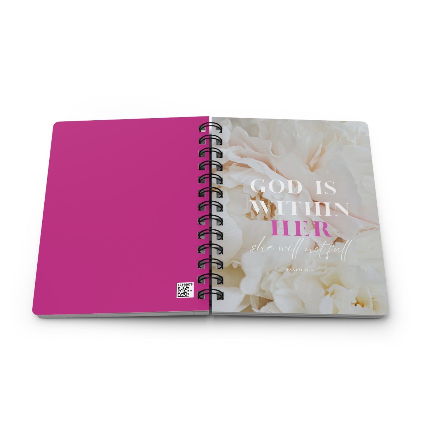 Spiral Bound Journal - "God is Within Her" Inspirational Notebook, Motivational Journal, Self-Care Planner, Gift for Her, Daily Diary