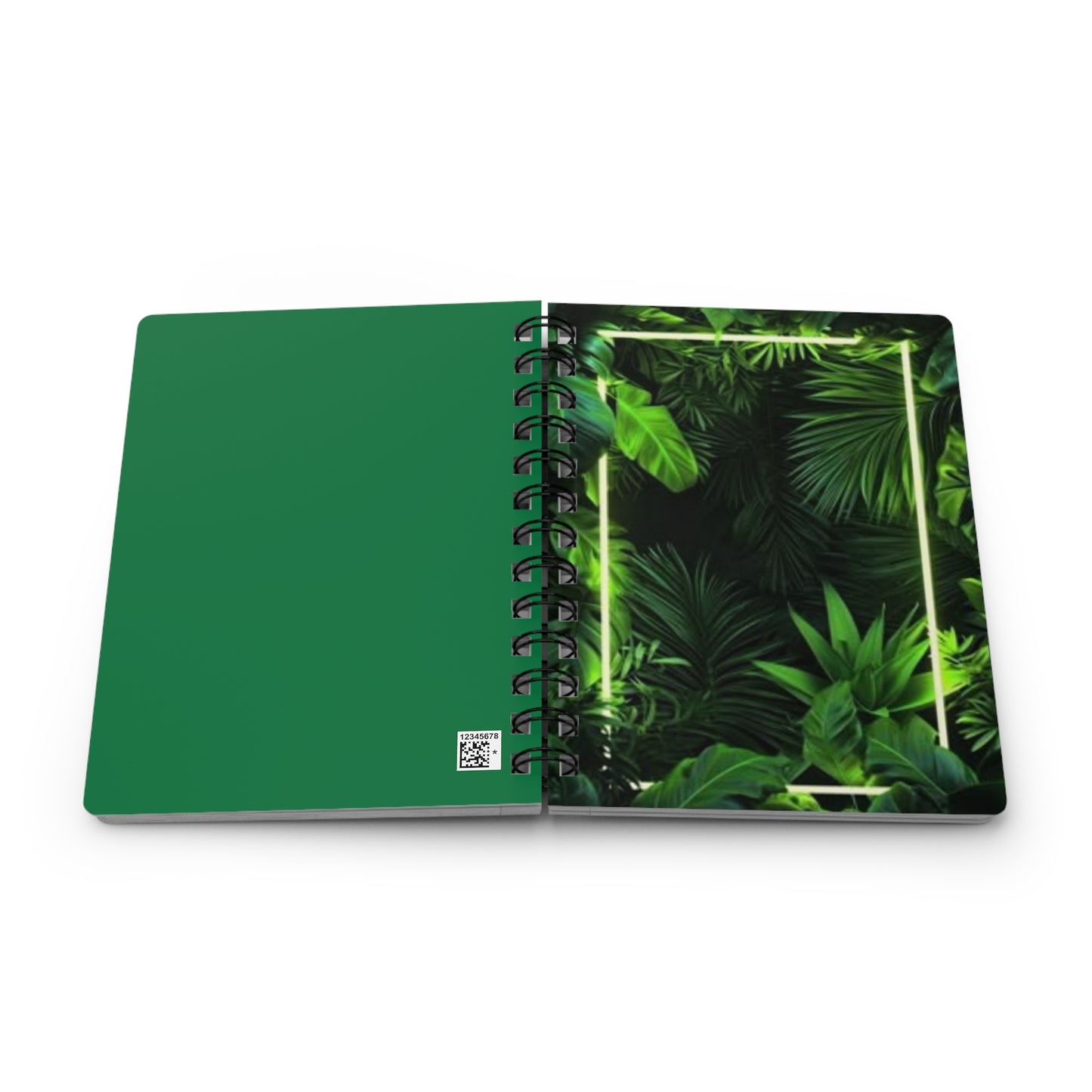 Lush Green Spiral Bound Journal - Tropical Vibes, Nature Lover Gift, Travel Journal, Self-Care Diary, Eco-Friendly Notebook