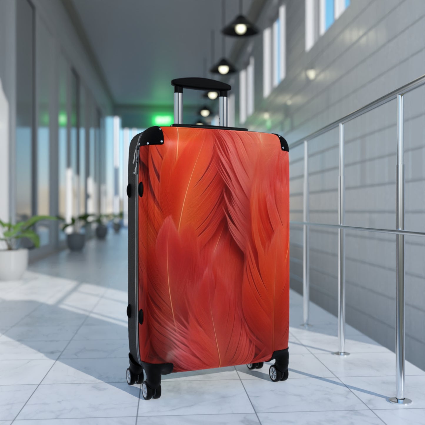 "Rebranding Into A New Badder Bitch" Feathered Suitcase ~ Orange