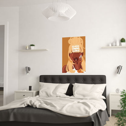 Blonde Hair Baddie Melanin Satin Posters (210gsm)