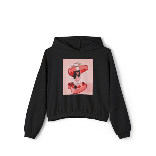 Naughty Girl Valentine's Day Clinched Hoodie