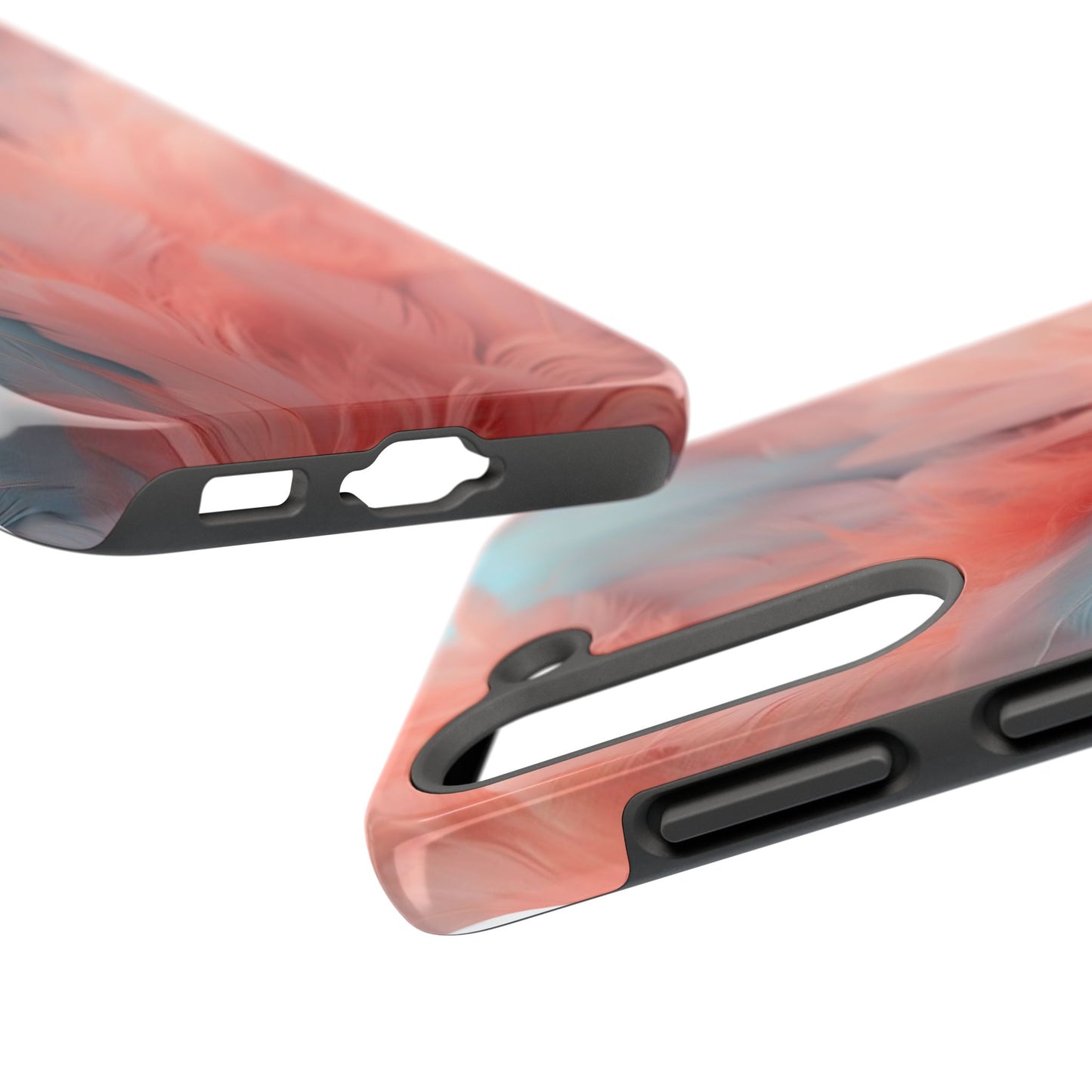 Pink/Baby Blue "Rebranding Into A New Badder Bitch!" Feathered Tough Phone Cases