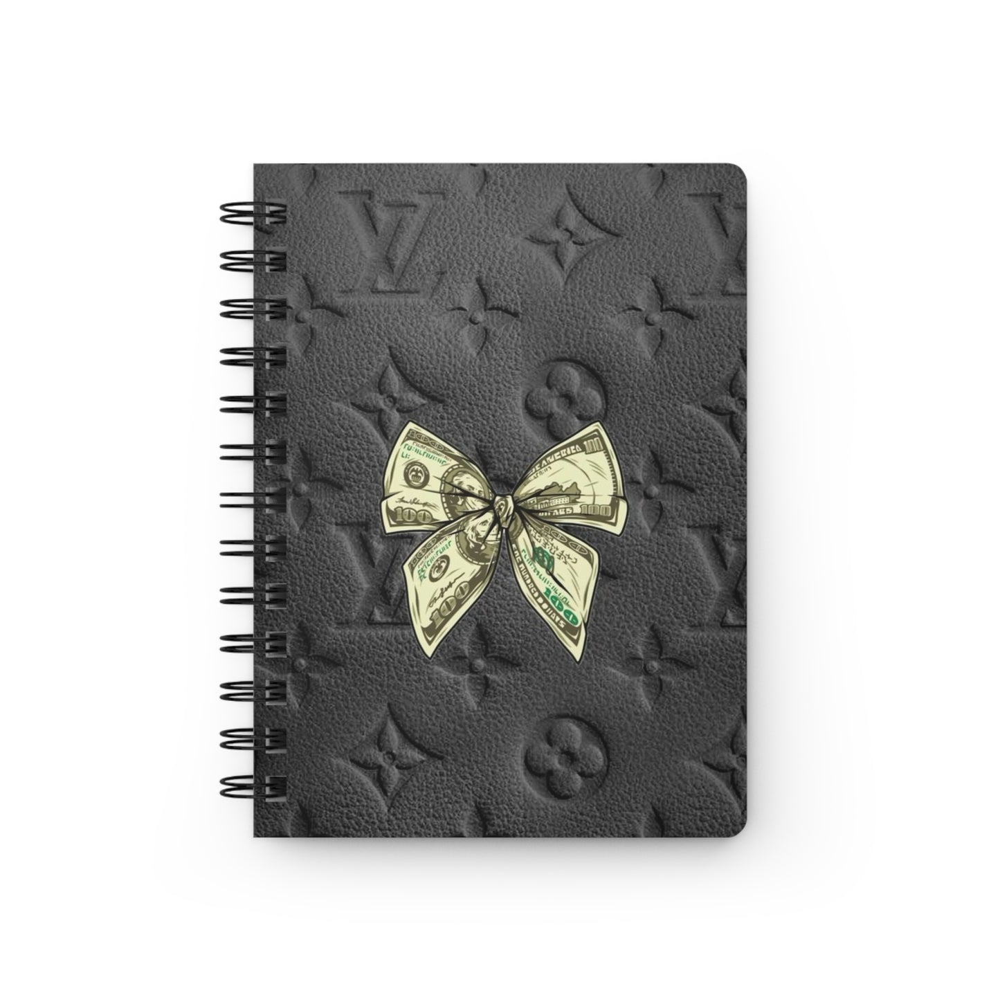 Elegant Money Bow Spiral Journal | Luxe Gift for Writers, Gratitude Journal, Luxury Notebook, Planner, Inspirational Diary