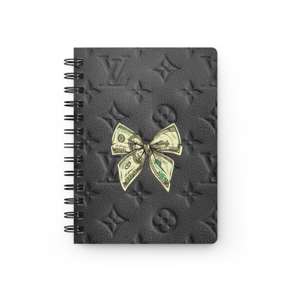 Elegant Money Bow Spiral Journal | Luxe Gift for Writers, Gratitude Journal, Luxury Notebook, Planner, Inspirational Diary