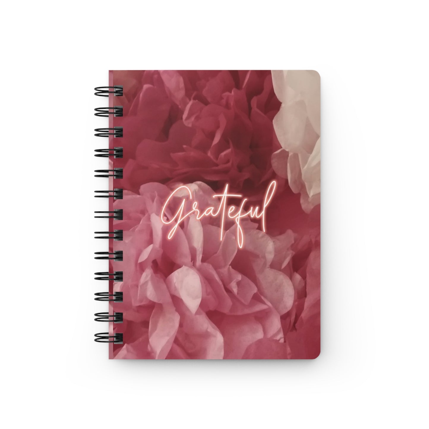 Grateful Floral Spiral Bound Journal - Perfect for Journaling, Gratitude Lists, Self-Care, Gift for Her, Daily Affirmations