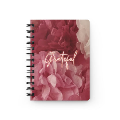 Grateful Floral Spiral Bound Journal - Perfect for Journaling, Gratitude Lists, Self-Care, Gift for Her, Daily Affirmations