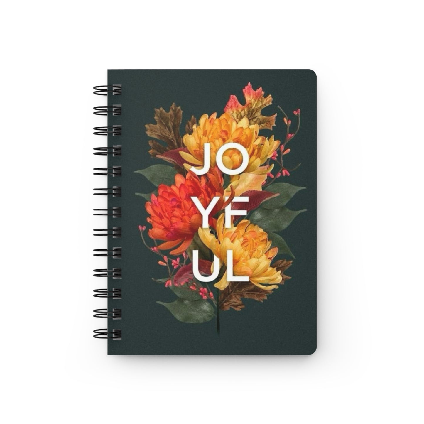 Joyful Floral Spiral Bound Journal | Perfect for Note-Taking, Journaling, Gifts, Daily Planners, Travel Diaries