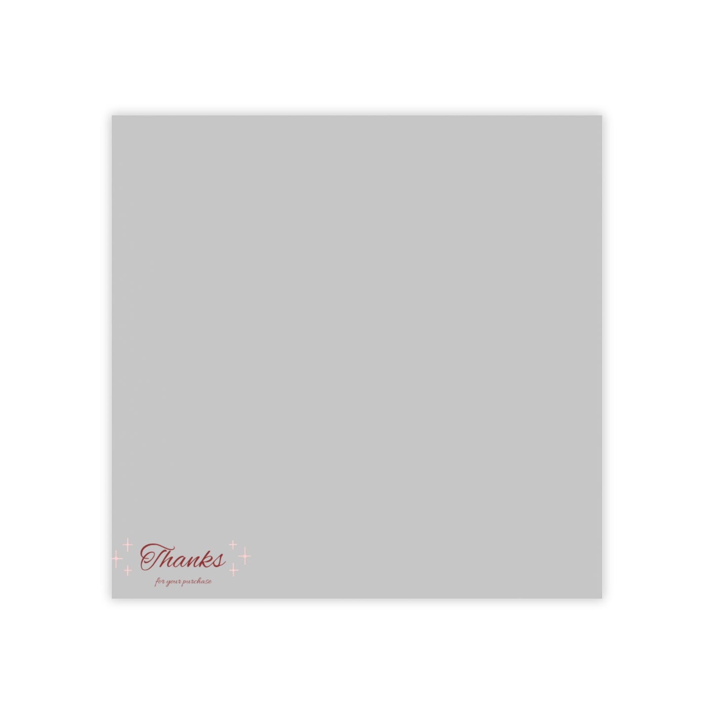 Grey " Thanks For Your Purchase" Post-it® Note Pads