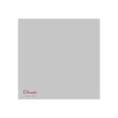 Grey " Thanks For Your Purchase" Post-it® Note Pads