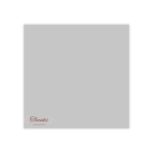Grey " Thanks For Your Purchase" Post-it® Note Pads