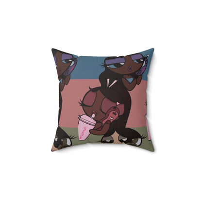 ImJustAGirl🎀🫧🩷~ Faux Suede Square Pillow