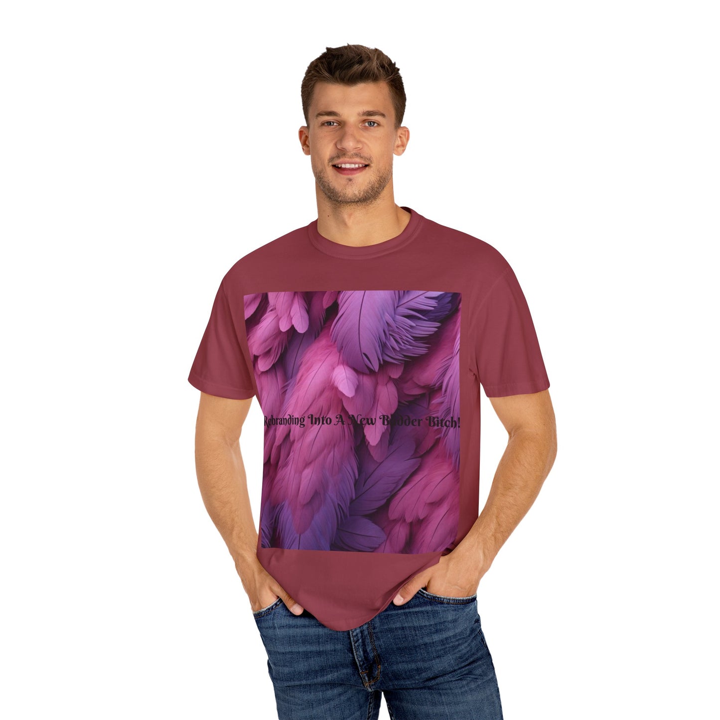 Rebranding Into A New Badder Bitch! ~ Purple/Pink Unisex Garment-Dyed T-shirt
