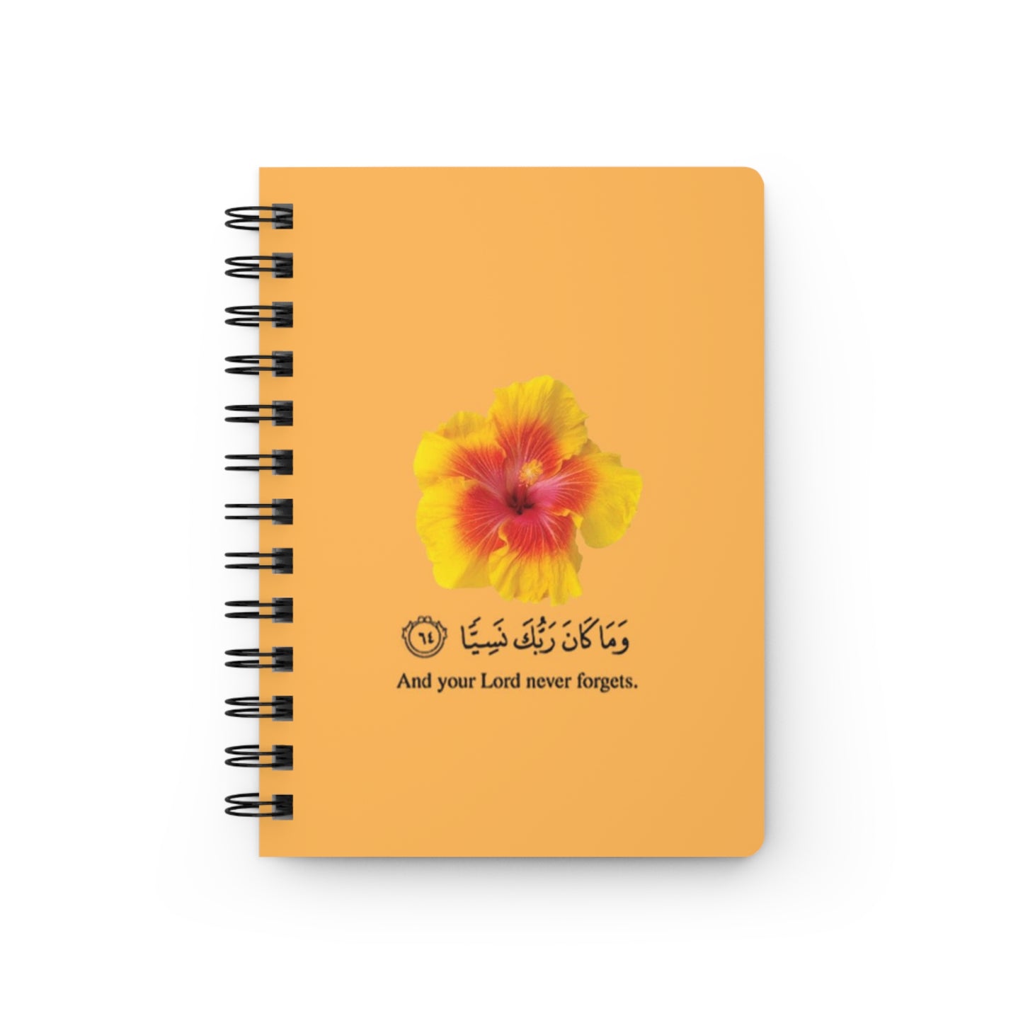 Inspirational Floral Spiral Bound Journal, Gratitude Journal, Writing Notebook, Gift for Students, Yellow Flower Design