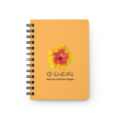 Inspirational Floral Spiral Bound Journal, Gratitude Journal, Writing Notebook, Gift for Students, Yellow Flower Design
