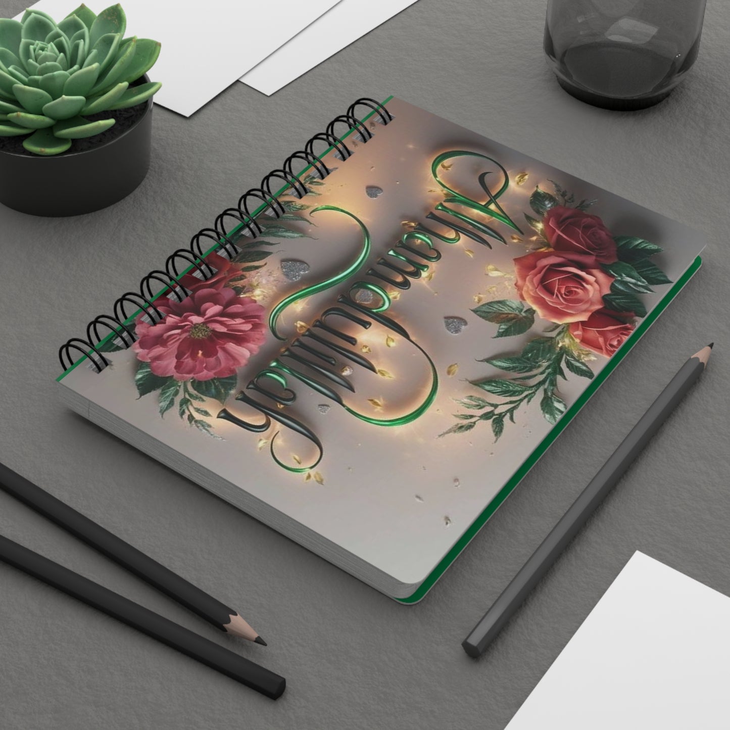 Islamic Alhamdulillah Spiral Bound Journal for Writing, Sketching, Notetaking - Elegant Islamic Gift, Muslim Stationery, Quran Journal,