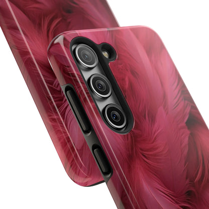 "Rebranding Into A New Badder Bitch!" Pink Feathered Tough Phone Cases