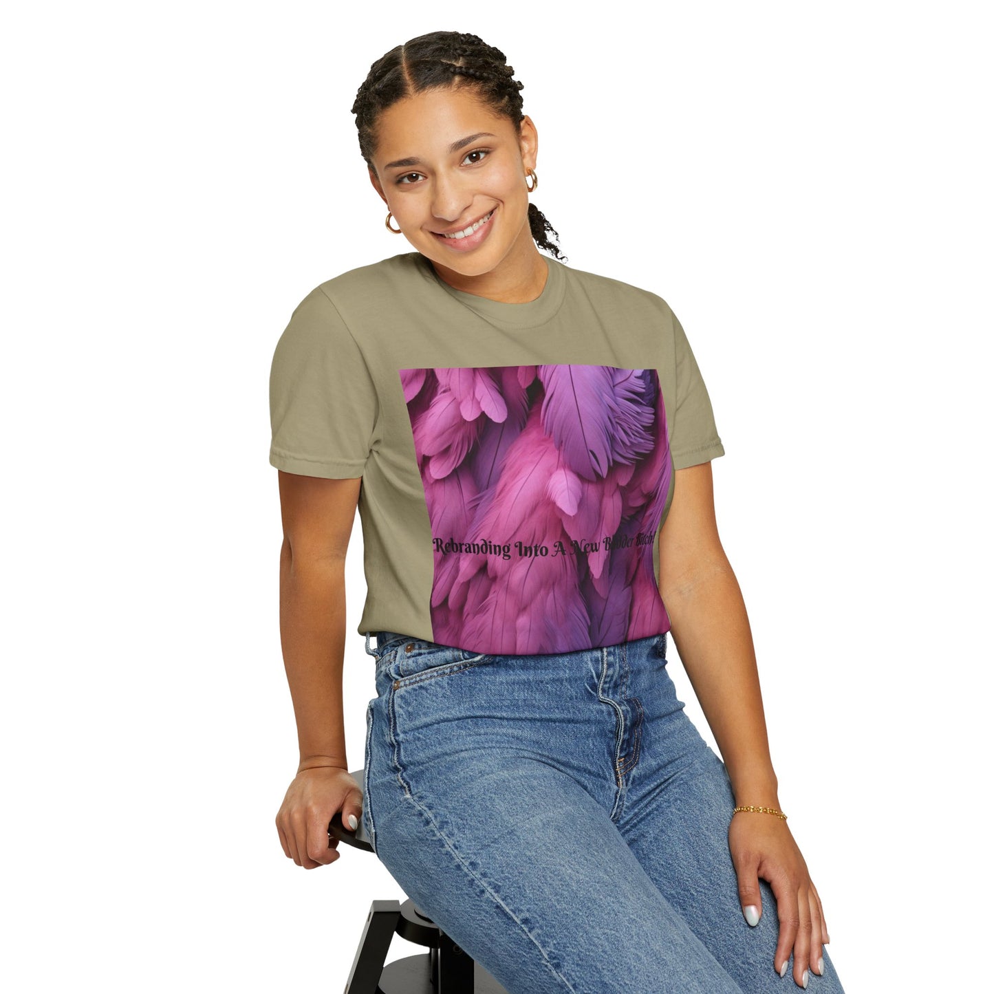 Rebranding Into A New Badder Bitch! ~ Purple/Pink Unisex Garment-Dyed T-shirt