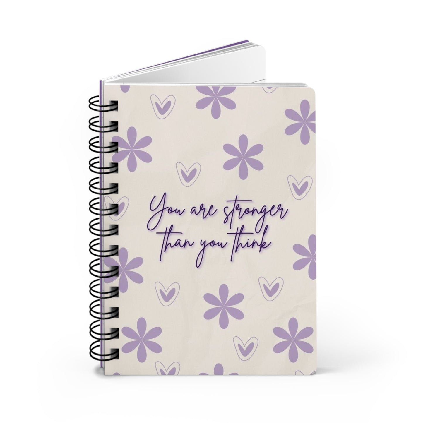 Motivational Spiral Bound Journal - You Are Stronger Than You Think, Gift for Students, Self-Love Journal, Daily Planner, Inspirational