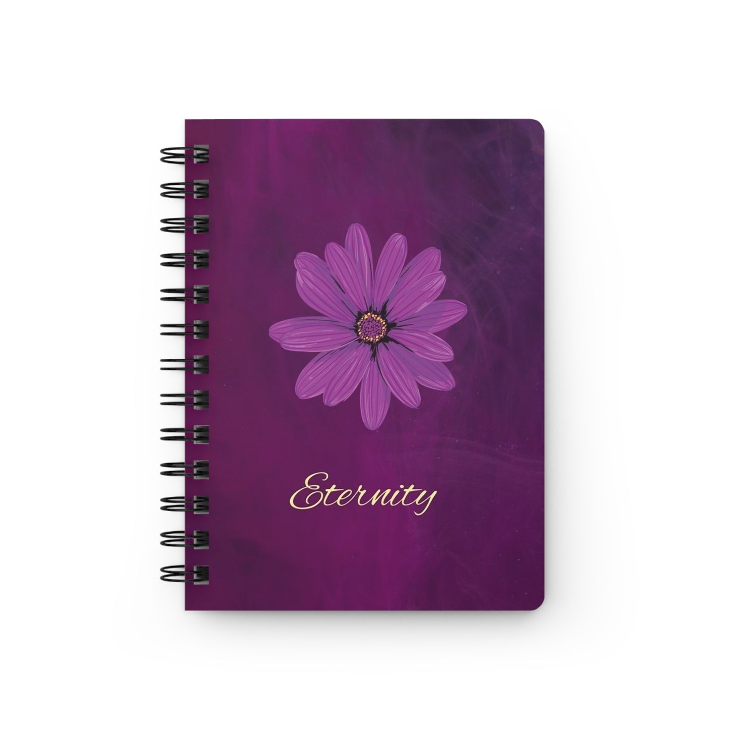 Serenity Floral Spiral Bound Journal | Purple Floral Notebook, Gift for Writers, Graduation Journal, Daily Planner, Art Therapy