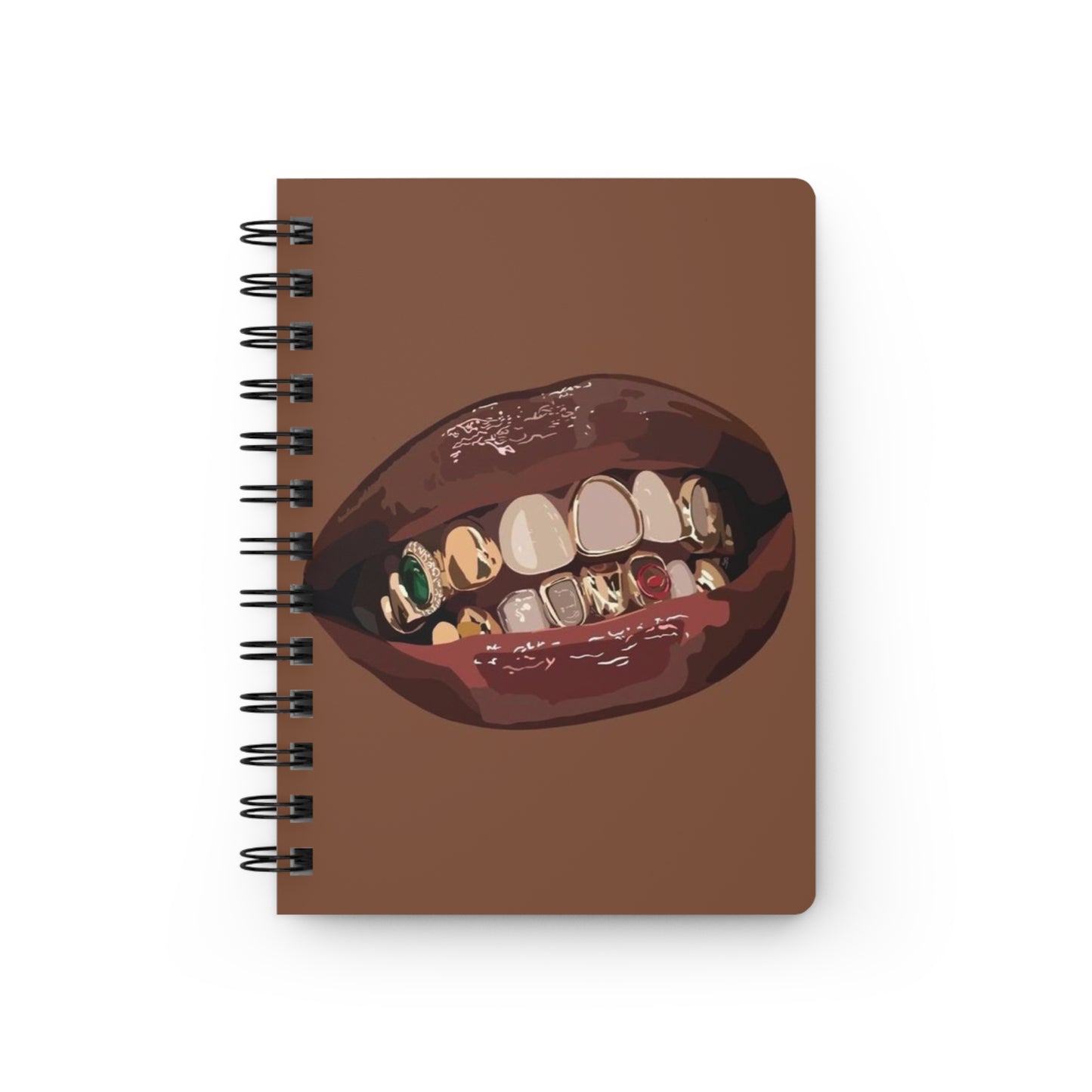Melanin Gold Grillz Spiral Bound Journal