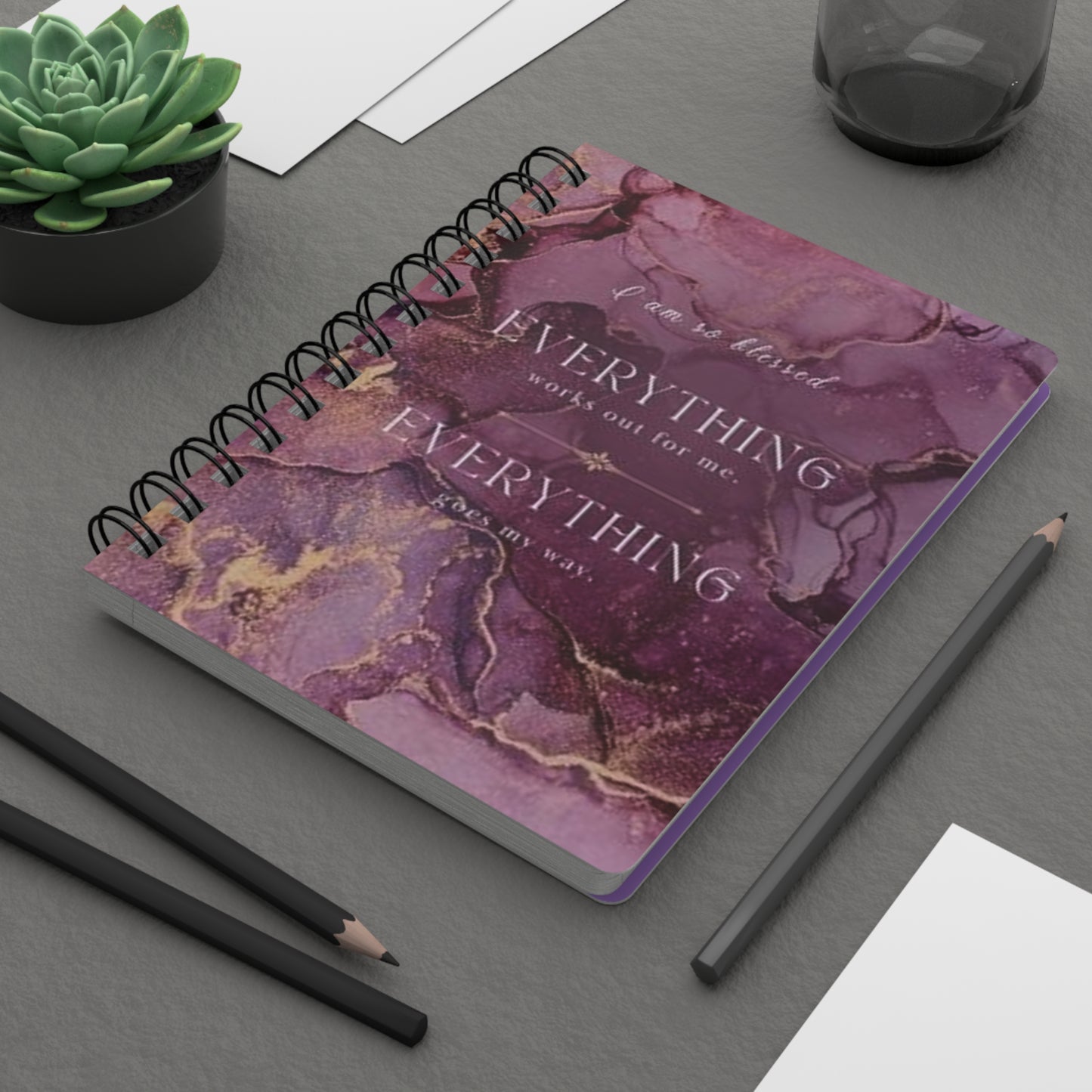 Blessed Spiral Bound Journal, Gratitude Notebook, Positive Affirmations Diary, Law of Attraction Planner, Manifestation Journal