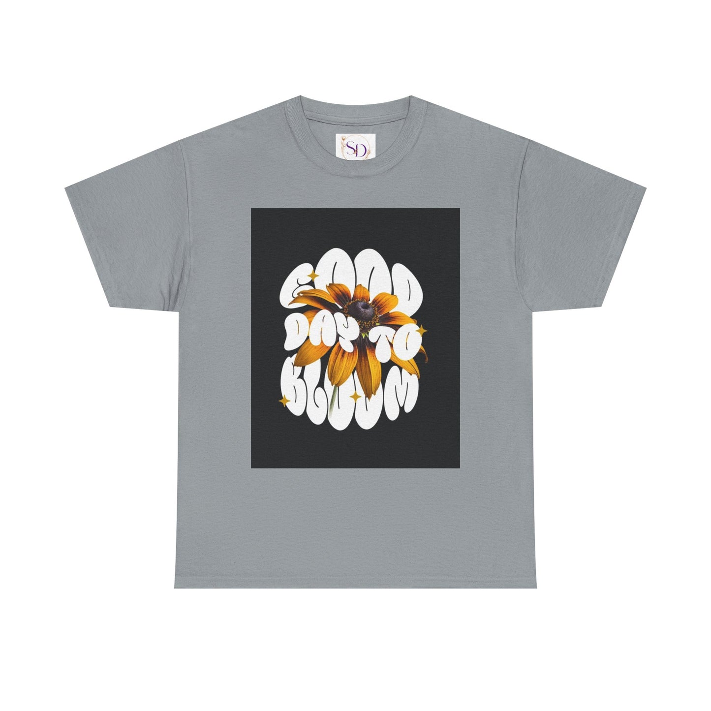 Good Day to Bloom Unisex Heavy Cotton Tee, Floral Graphic Tee, Spring Edition T-Shirt, Casual Gift, Nature Lover Apparel