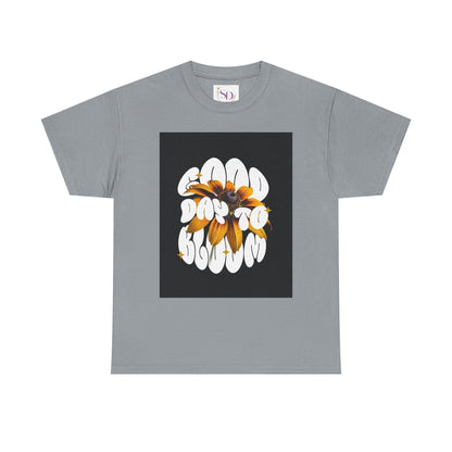 Good Day to Bloom Unisex Heavy Cotton Tee, Floral Graphic Tee, Spring Edition T-Shirt, Casual Gift, Nature Lover Apparel