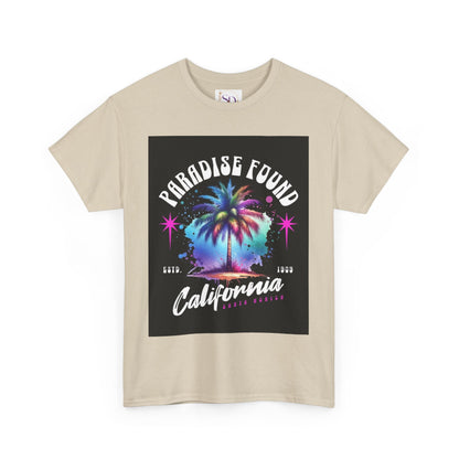 Paradise Found California Tee, Retro Summer Vibe Shirt, Beach Lover Gift, Unisex Graphic Tee, Casual Everyday Wear, Travel Souvenir