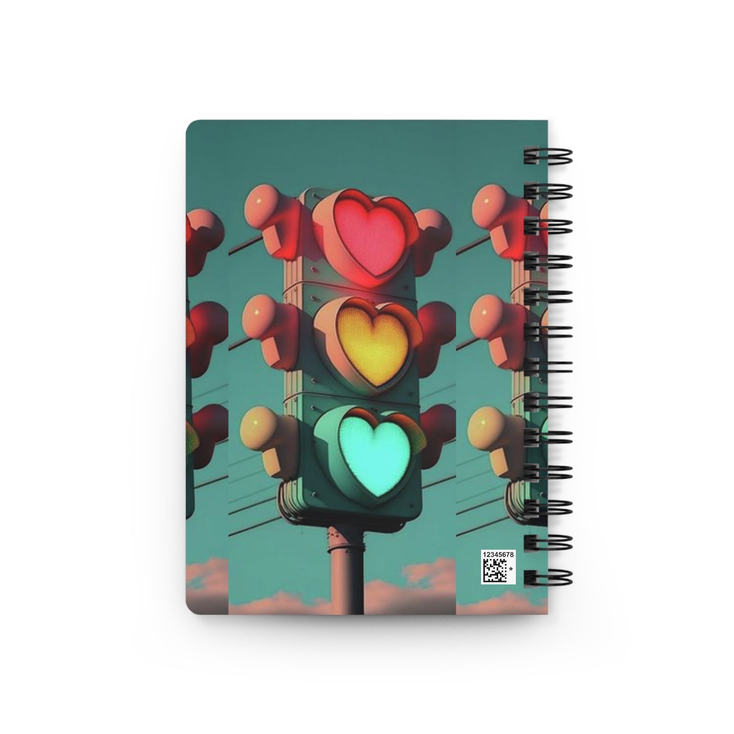 Valentine's Day Green Light Spiral Bound Journal