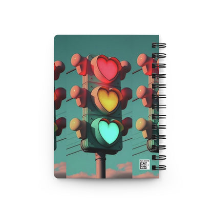 Valentine's Day Green Light Spiral Bound Journal