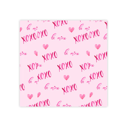 Post-it® Note Pads, xoxo pink design, Sticky Notes, Love Notes, Office Supplies, Stationery, Valentines Day Gift
