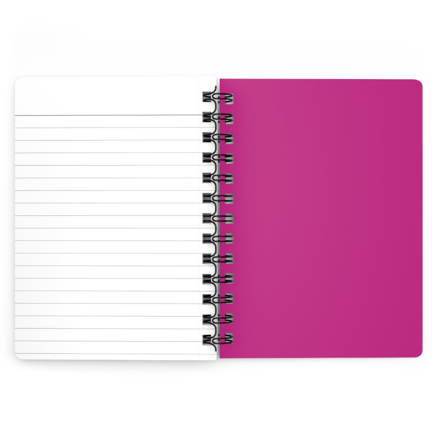 Chic Pink Spiral Bound Journal with Glamorous Kiss Design