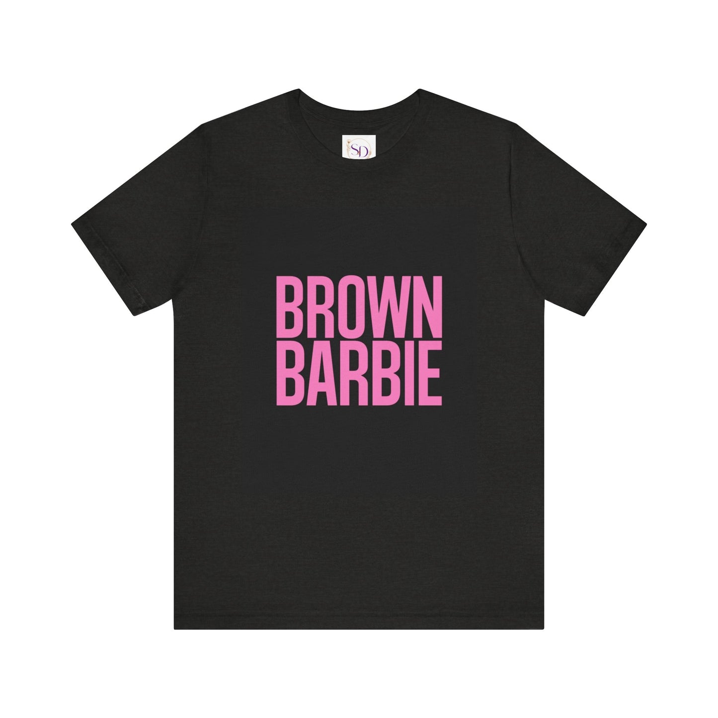 Trendy Unisex Tee - Brown Barbie Graphic T-Shirt for Fashion Lovers, Casual Wear, Gifts for Friends, Birthday, Summer Fun