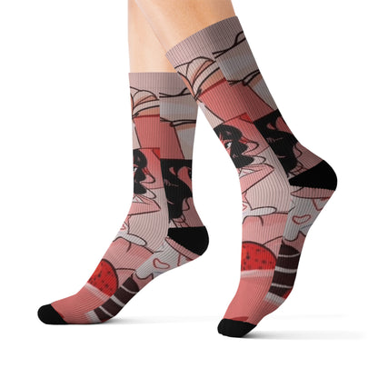Valentine's Day Sublimation Socks