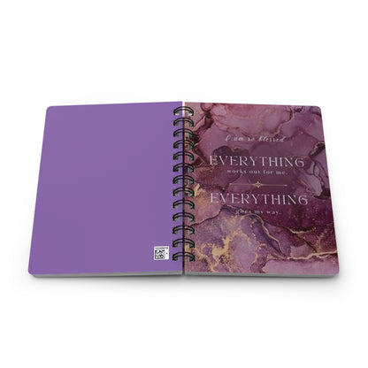 Blessed Spiral Bound Journal, Gratitude Notebook, Positive Affirmations Diary, Law of Attraction Planner, Manifestation Journal