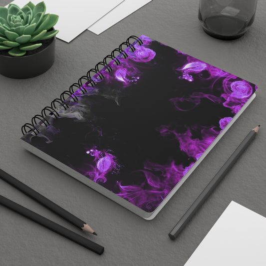 Mystical Purple Smoke Spiral Bound Journal - Perfect for Journaling, Note-Taking, Gift for Writers, Creative Log