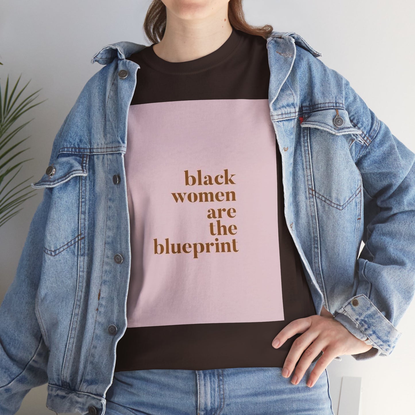 Empowering "Black Woman Are The Blueprint" Message Tee