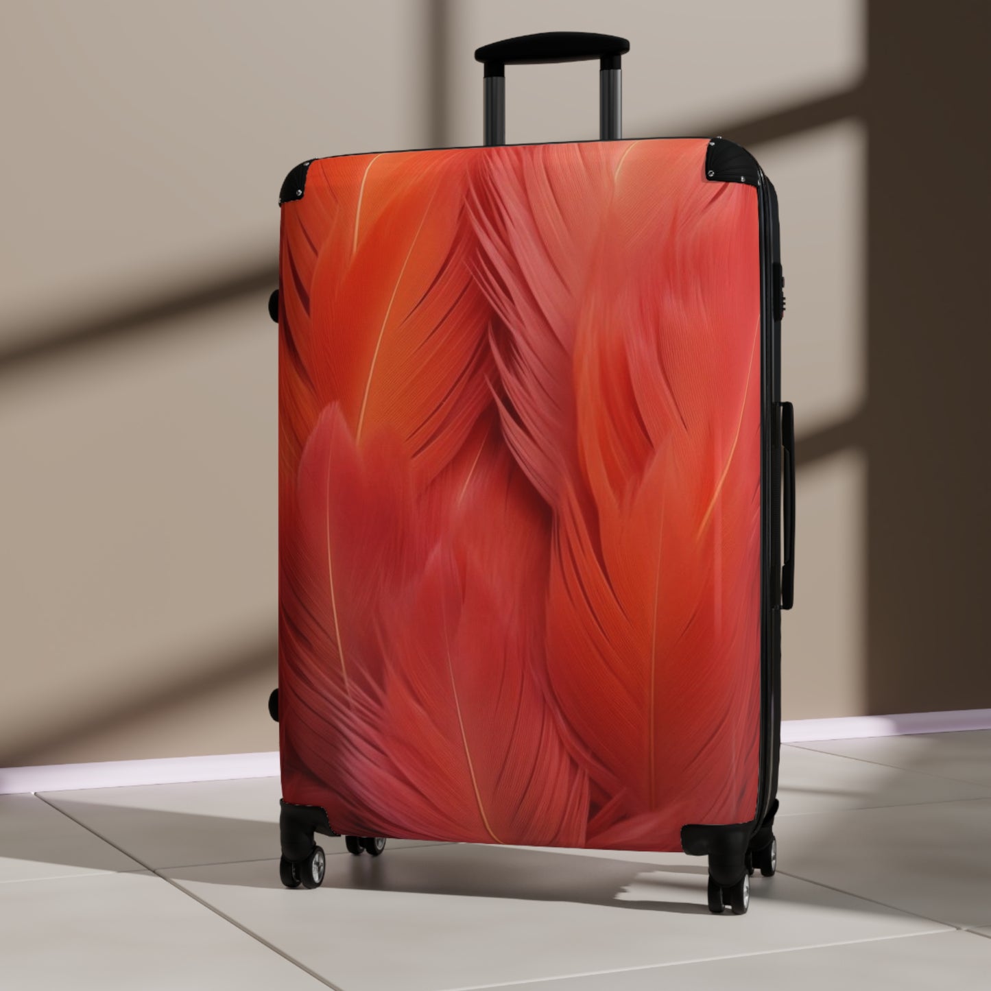 "Rebranding Into A New Badder Bitch" Feathered Suitcase ~ Orange