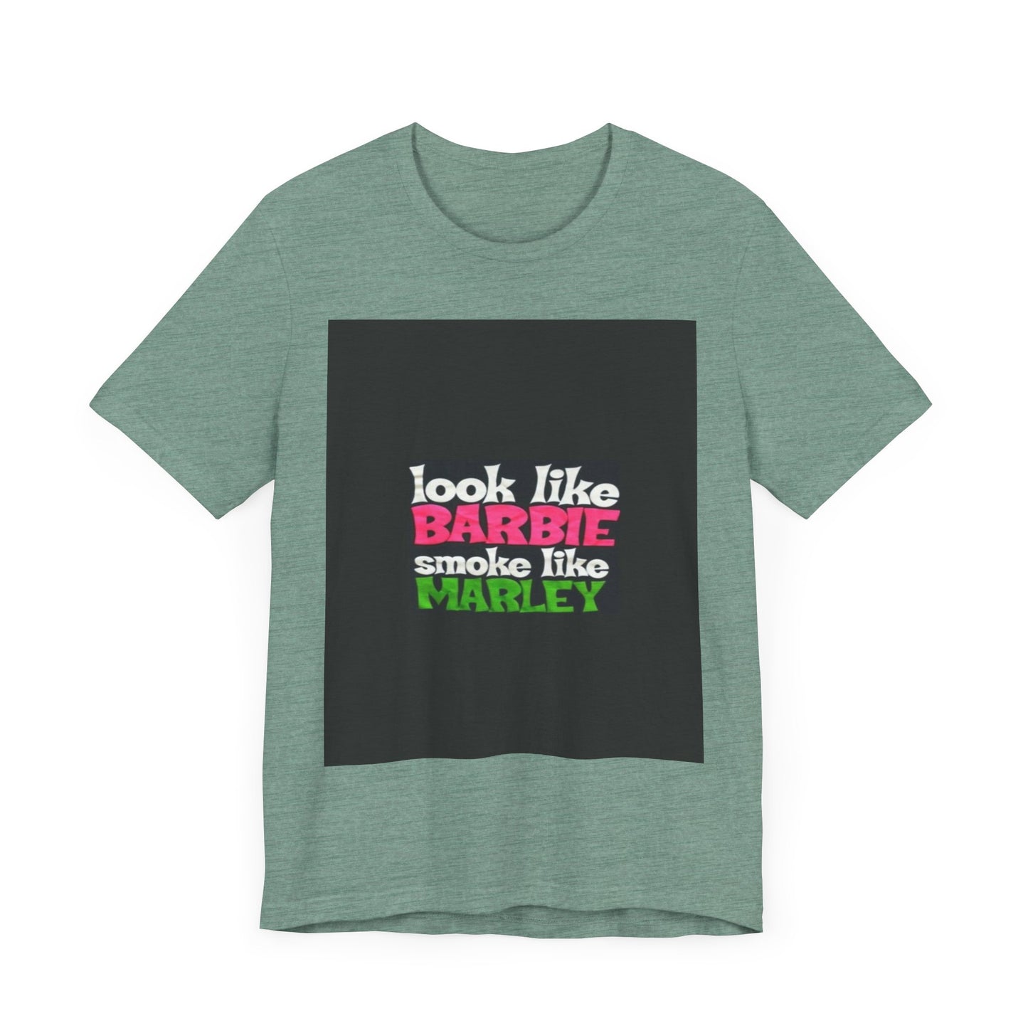 Barbie & Marley Print Tee, Fun Shirt for Parties, Gift for Friends, Casual Wear, Summer Outfit, Unique Graphic Tee