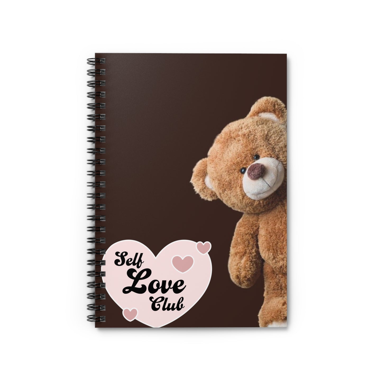 Journal Notebook - Adorable Brown Bear Self-Love Self-Care Club