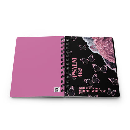 Christian Spiral Journal with Psalms 46:5 Butterfly Design