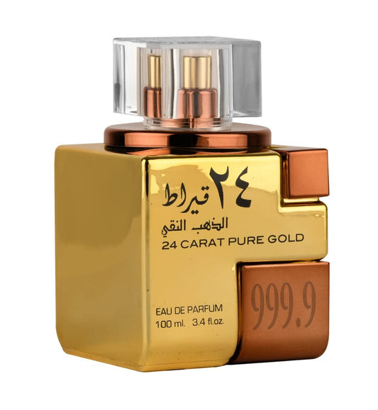 24 Carat Gold Arabic Attar Perfume 3.4 Fl Oz Unisex Fragrance Oudh Rose Vanilla