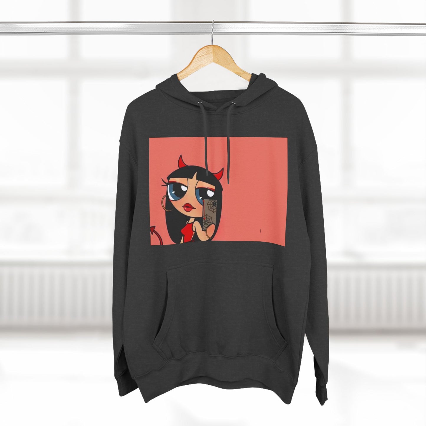 Devilish ImAJustAGirl💅🏻🎀🫧~ Three-Panel Fleece Hoodie