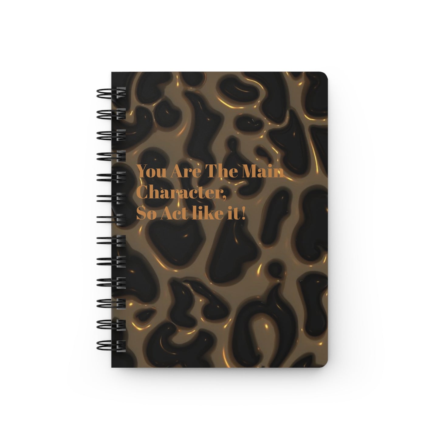 Bold Leopard Print Spiral Bound Journal, Motivational Notebook, Gift for Writers, Inspirational Journal, Self-Care Diary, Stylish Stationery