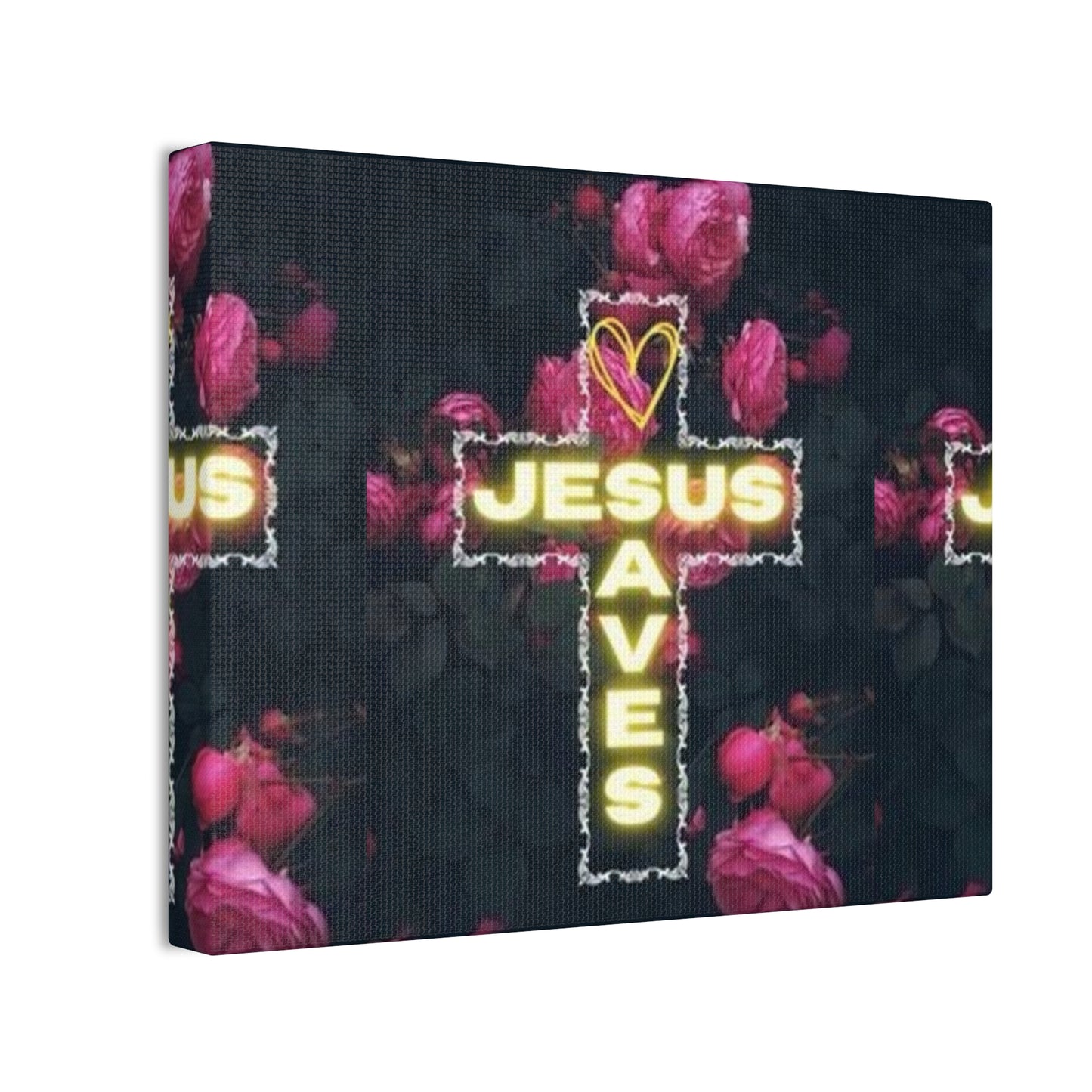 Religious Wall Art, Christian Home Decor, Jesus Saves Canvas, 0.75 inch stretched, Inspirational Gift, Religious Wall Decor, Christian Wall