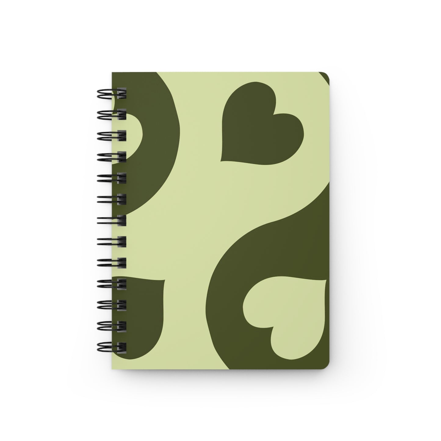 Green Heart Spiral Bound Journal - Cute Writing Notebook, Gift for Students, Daily Planner, Eco-Friendly Notebook, Creative Journal