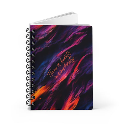 Artistic Spiral Bound Journal - Then is beauty in simplicity, Creative Gift for Writers, Notebooks, Stationery, Inspirational Gift
